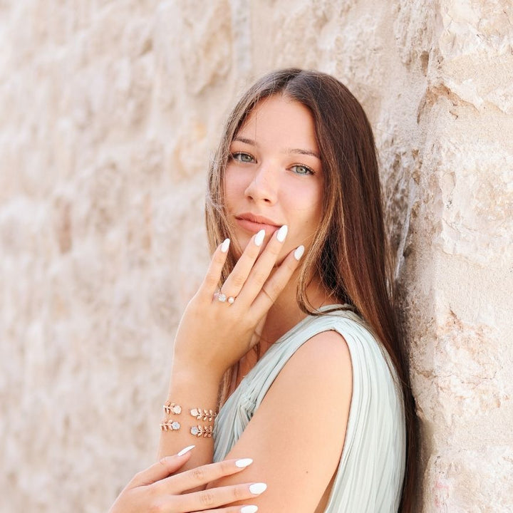 Goddesses Tears prstan – Biser in Akvamarin