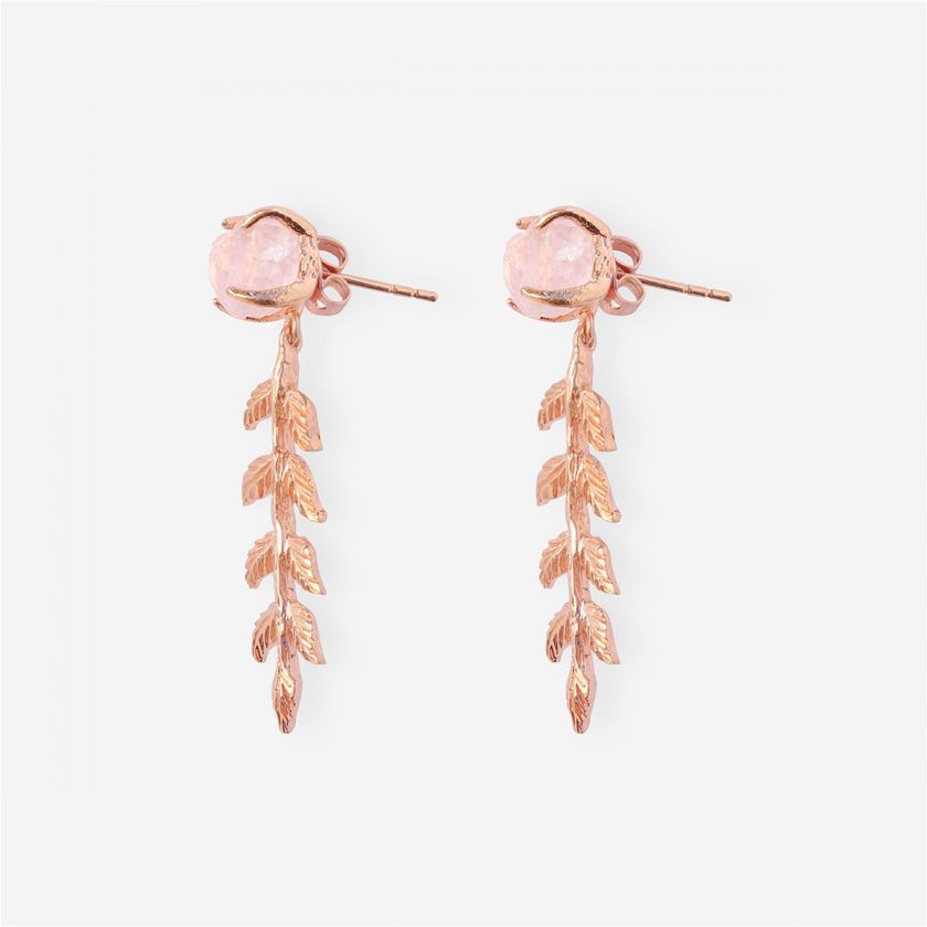 Goddesses Garden Earrings – Rose Quartz
