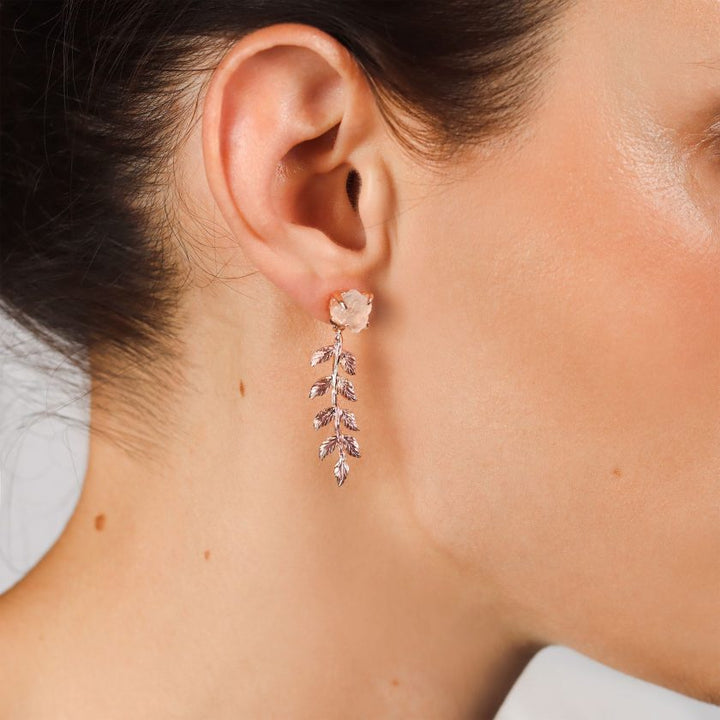 Goddesses Garden Earrings – Rose Quartz