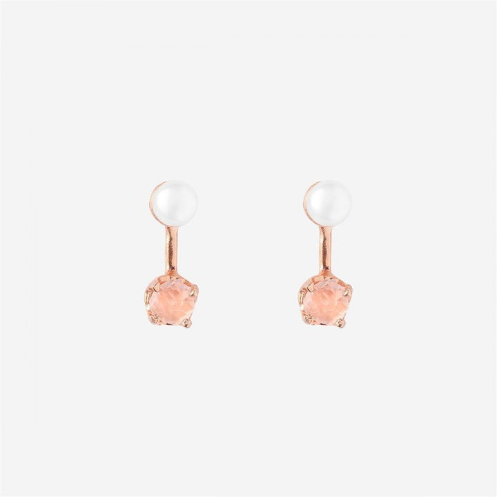 Goddesses Tears Earrings – Pearl and Rose Quartz