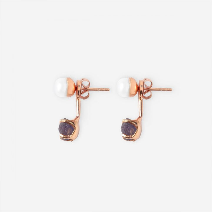 Goddesses Tears earrings – Pearl and Iolite