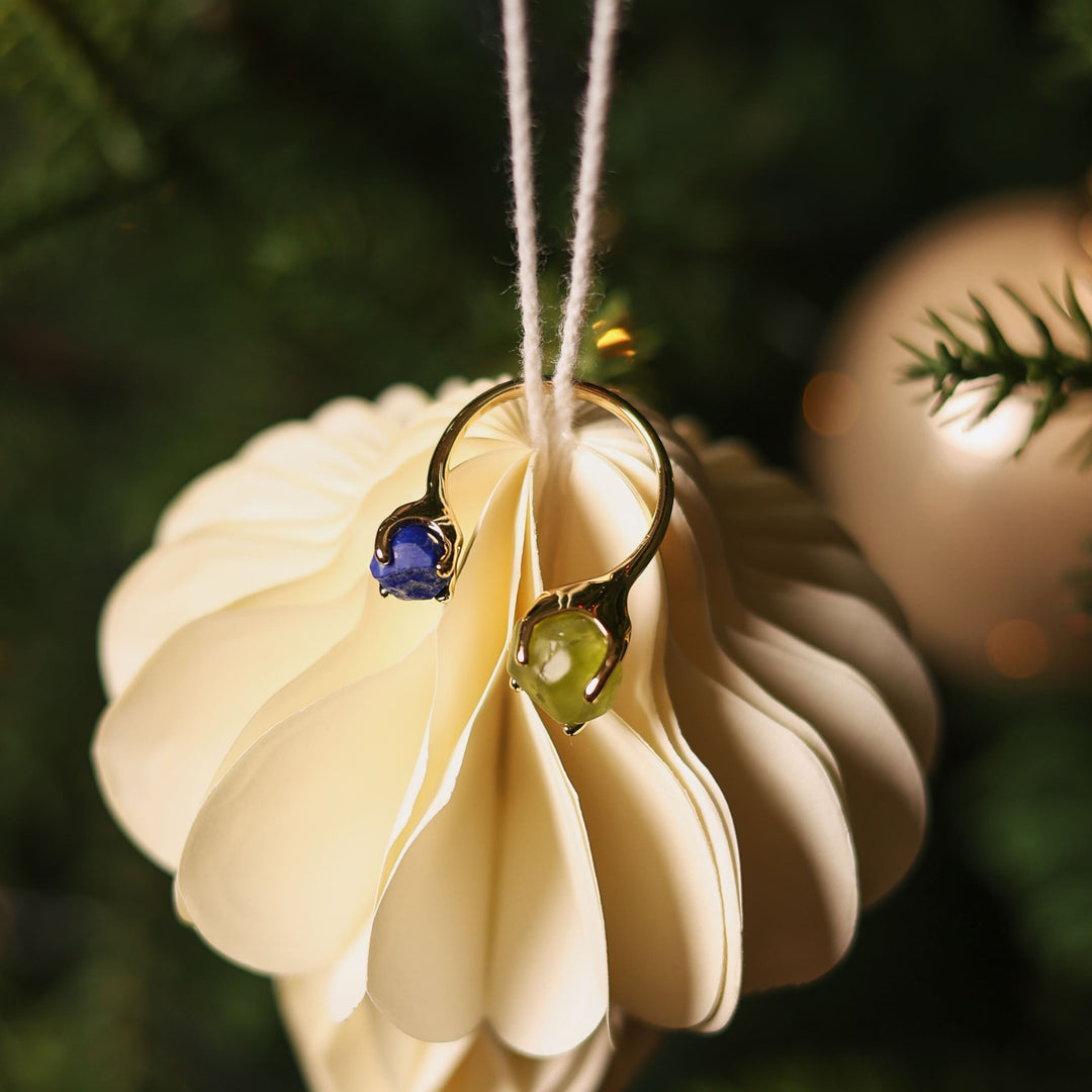 Goddesses Dreams prsten – Peridot i Lapis lazuli
