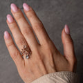 Goddesses Garden prsten – Herkimer dijamant i Akvamarin