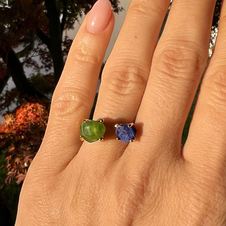 Goddesses Dreams prsten – Peridot i Lapis lazuli
