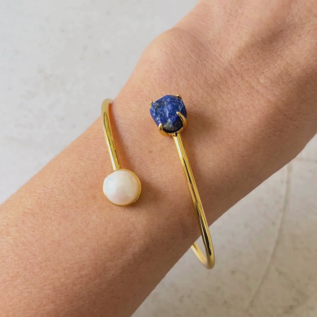 Goddesses Tears narukvica – Biser i Lapis lazuli