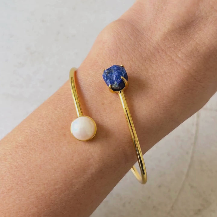 Goddesses Tears narukvica – Biser i Lapis lazuli